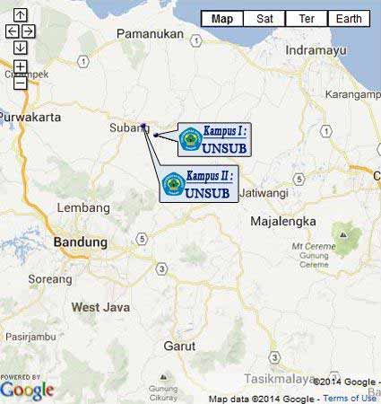 Peta dan Lokasi UNSUB Subang Nomor